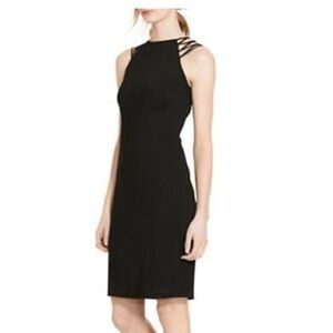 🍕🦋🪻Ralph Lauren Black Sheath Cocktail Dress | Classic Minimalist LBD Size 2